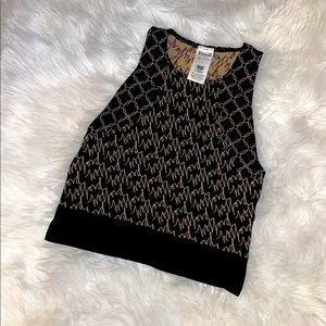 Wolford Aurora Monogram Print Cropped Top
